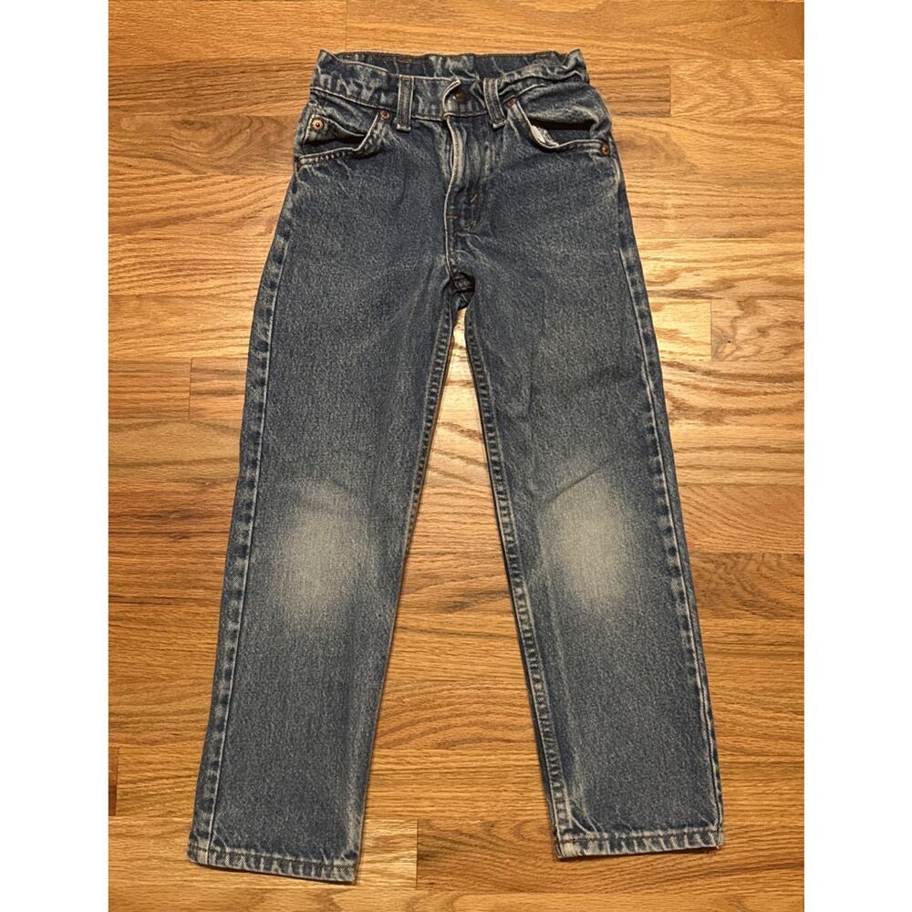 Vintage Levi’s 508 Straight Leg Denim Jeans Orange Tab Boys 8 Slim 22x22 USA